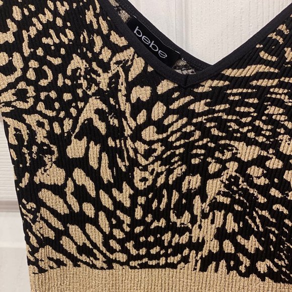 Short sparkly black and gold panther dress - Picture 2 of 2